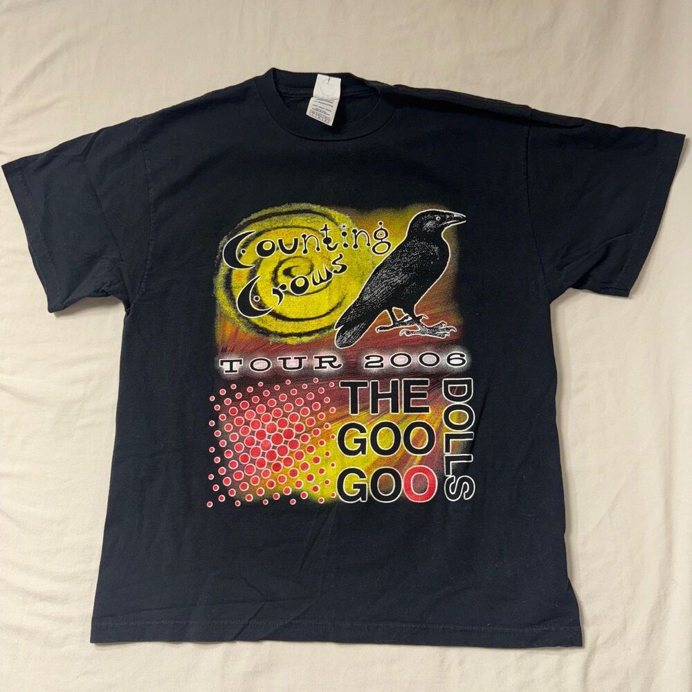 Vtg Counting Crows Goo Goo Dolls 2006 Tour T-Shirt Men Lg Grunge 90s Alternative